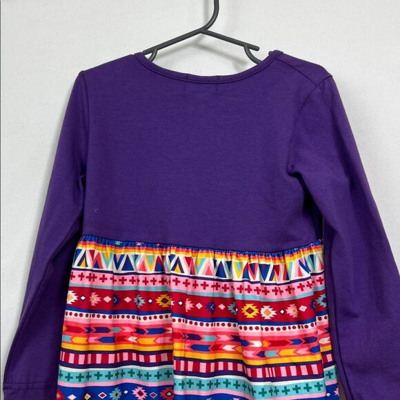 Pete + Lucy purple southwest print long sleeve knit dress size 6/6x NWT - Picture 7 of 12